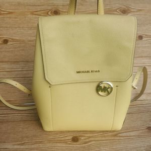 Michael Kors yellow backpack purse